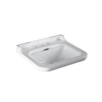 Kerasan Waldorf Раковина керамическая 60х55см, c 3 отверстием под смеситель, белая, цвет заглушки - хром