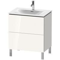 Duravit L-Cube Тумба напольная под раковину # 234473, 2 ящика, 704x720x481мм, цвет White High Gloss