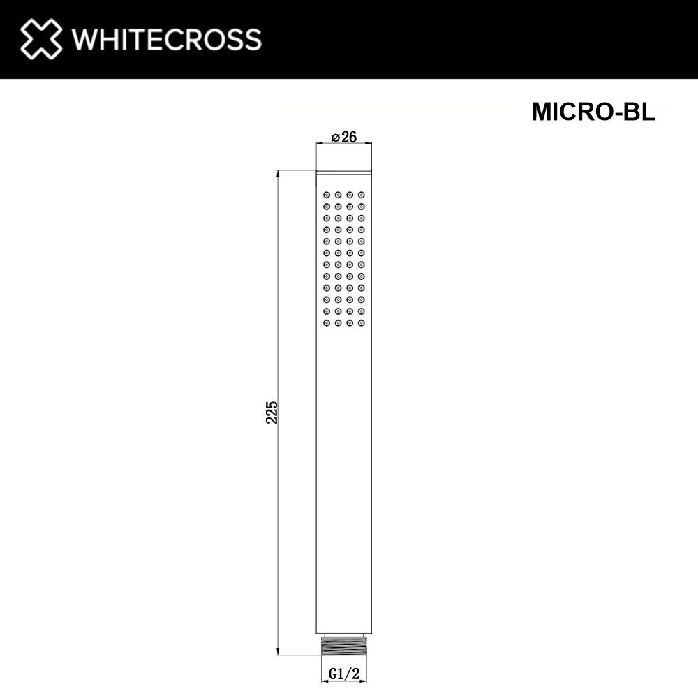 Душевая лейка WHITECROSS MICRO-BL (черный мат) Душевая лейка WHITECROSS MICRO-BL (черный мат)