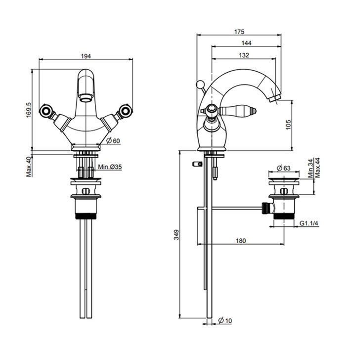 Fima Carlo Frattini Herend Смеситель для раковины, на 1 отв., цвет: хром, артикул F5431CBCR
