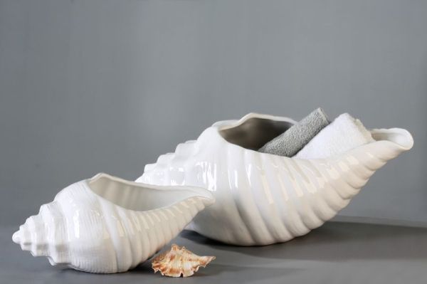 Casablanca, фигурка большая керамическая "Ракушка", цвет белый