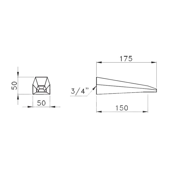 Stella Stella Настенный излив для ванны 0/250, цвет: хром