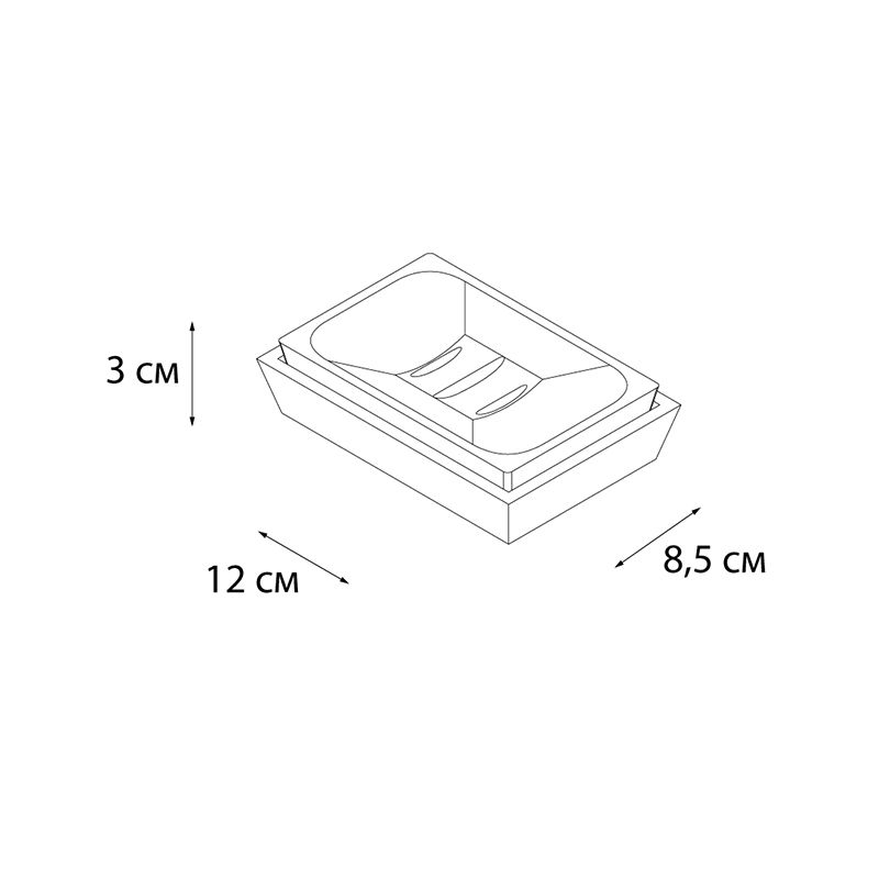 Мыльница FIXSEN WOOD FX-110-4, белый/коричневый, артикул FX-110-4