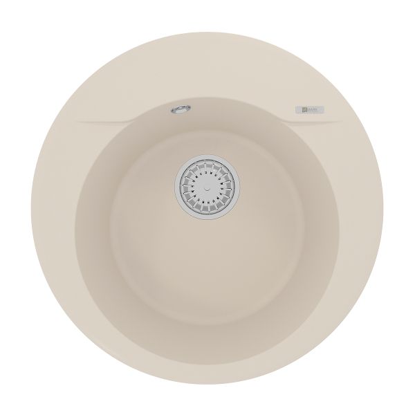 Кухонная мойка Lemark SULA 500 врезная круглая из кварцгранита цвет: Шампань  (9910006)