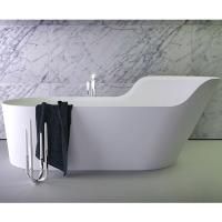 KNIEF Glow Ванна отдельностоящая ассимметричная правая  182х82х70/50см  со сливом, цвет белый матовый