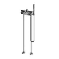 Stella Timeaster Напольный смеситель для ванны 3267/CL306 с ручным душем, круглая ручка d=52мм, цвет: хром, ручка черная Stella Timeaster Напольный смеситель для ванны 3267/CL306 с ручным душем, круглая ручка d=52мм, цвет: хром, ручка черная
