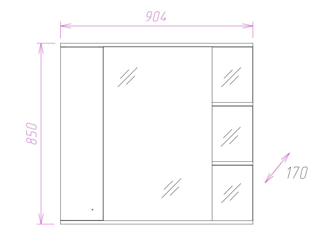 Тумба для умыв. "Меркурий 80" 2 ящ. подвес.  (ум. Фостер 80)