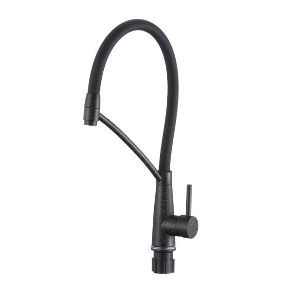Смеситель для кухни с гибким изливом Fmark FS8255-H, черный