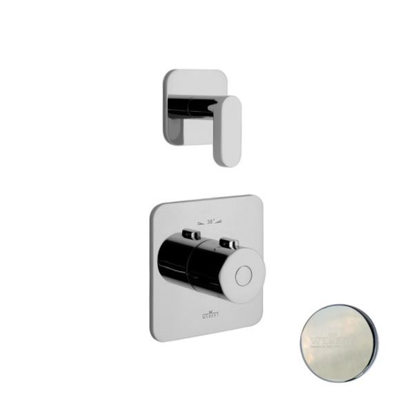 Смеситель для душа встраиваемый с термостатом Webert Living LV971302345, никель