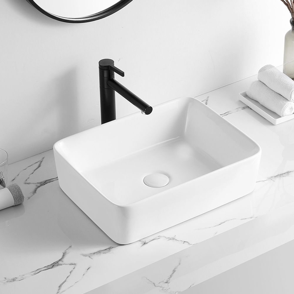 Раковина чаша WesnaArt KUBUS 3010-KUB13, белый, артикул 3010-KUB13