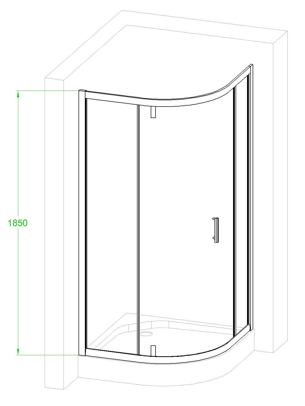 Душевой уголок Royal Bath RB HKV-C-CH 90х90х185 (рифленое)