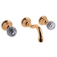 FIMA|Carlo Frattini Elizabeth Смеситель для раковины настенный монтаж, на 3 отв, излив 200 мм., донный клапан click-clack, внешняя часть, цвет бронза FIMA|Carlo Frattini Elizabeth Смеситель для раковины настенный монтаж, на 3 отв, излив 200 мм., донный клапан click-clack, внешняя часть, цвет бронза