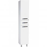 Шкаф пенал Bellezza Рокко 35 4625304100018 с бельевой корзиной Белый