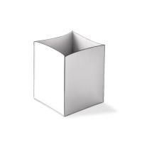 Корзина для бумаги, Decor Walther, NAPPA PK, без крышки, ширина, мм-240, глубина, мм-240, высота, мм-280, материал-натуральная кожа, цвет-белоснежный