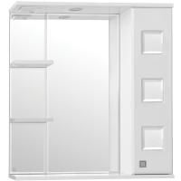 Зеркальный шкаф Style Line Крокус 75 С с подсветкой Белый глянец Зеркальный шкаф Style Line Крокус 75 С с подсветкой Белый глянец