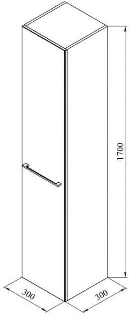 Шкаф-пенал De Aqua Тока 1S 30 R белый