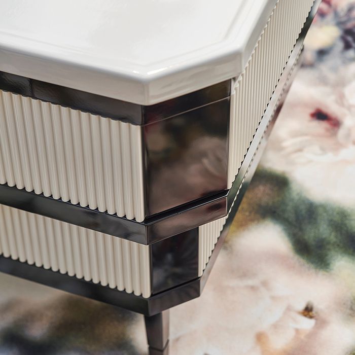 Devon&Devon Metropolitan Тумба под раковину DEEP BLACK 88,5см, планками PURE WHITE, столешница  GRANITO NERO ASSOLUTO, раковина SWINDON черная, артикул METPWLGRNSNE