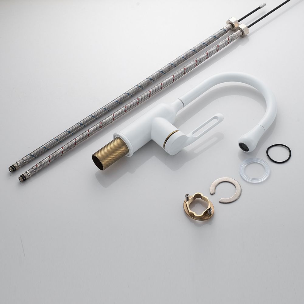 Смеситель для раковины Raffine F101C, белый