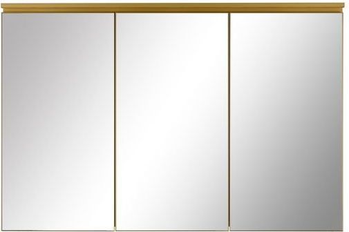 Зеркальный шкаф De Aqua Алюминиум 120 AL 507 120 G золото