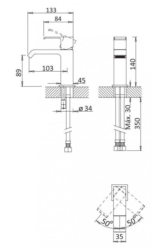 Смеситель для раковины CEZARES PORTA-LS1-01