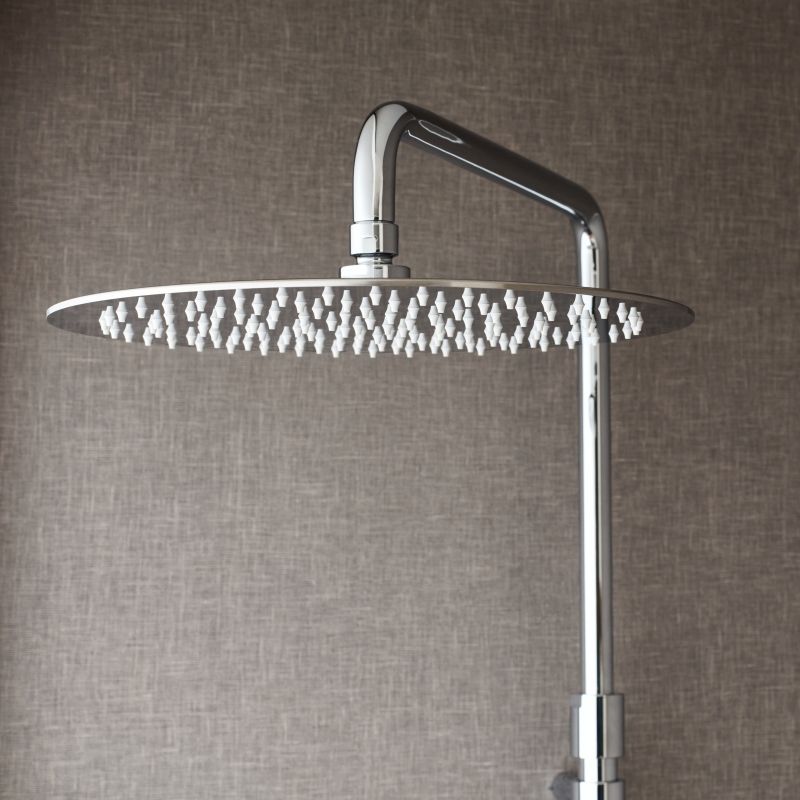 E26589-CP METRO Душевая колонна с полкой, термостат, хром