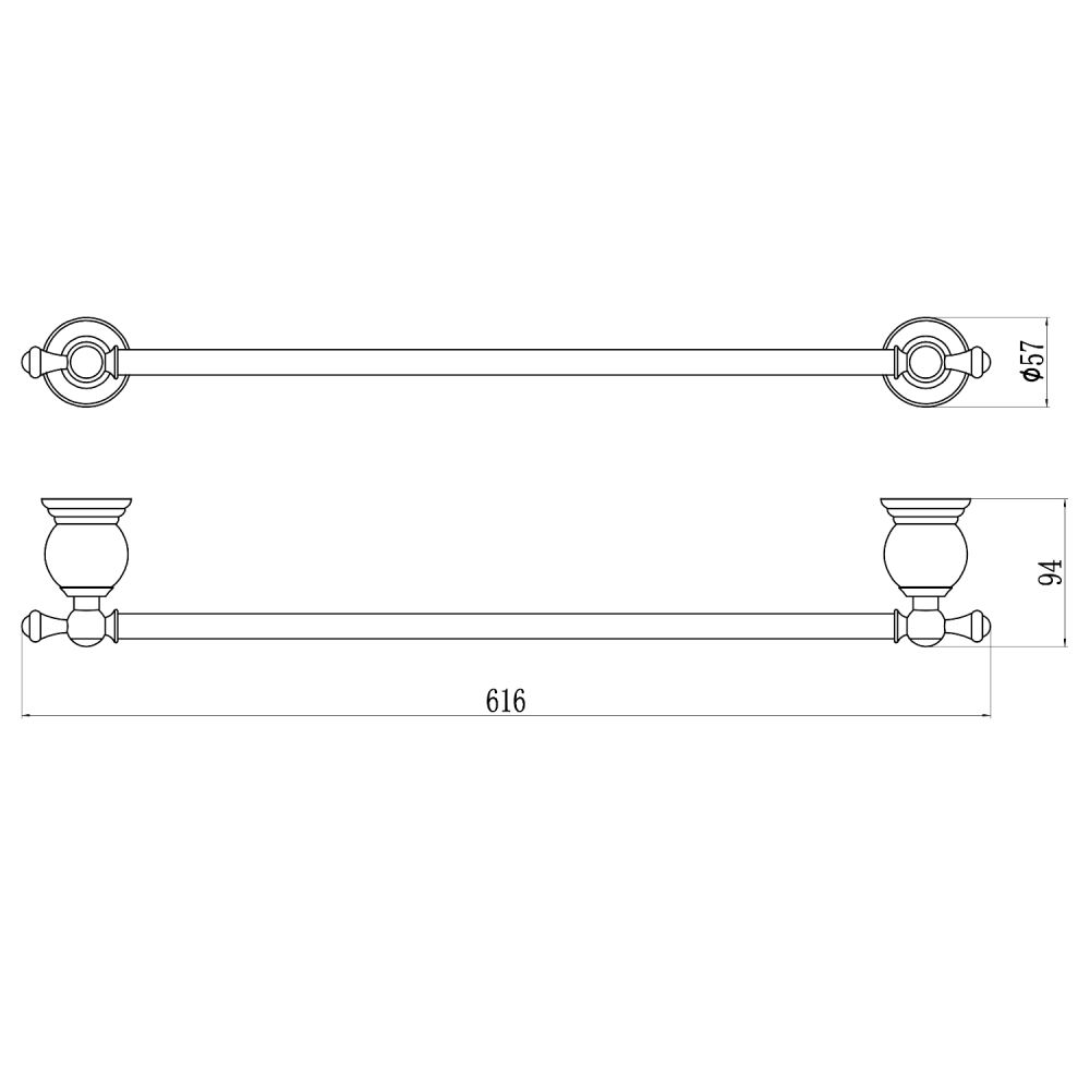 Полотенцедержатель Savol S-005724B, золото