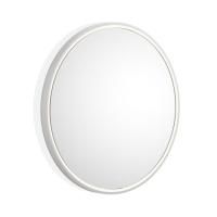 Decor Walther Stone Зеркало круглое 70см, LED, искусственный камень, цвет: белый