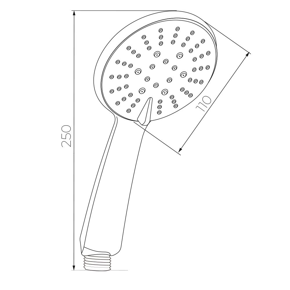 Лейка для душа WesnaArt LD045, хром, артикул LD045