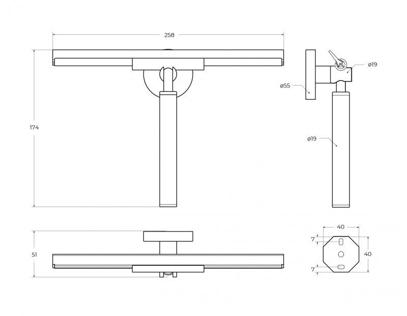 RELAX-SV-BORO Скребок-водосгон для душевой шторки, исполнение брашированное золото, артикул RELAX-SV-BORO