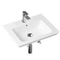 Комплект 5 в 1 Lavinia Boho Bathroom Sink 21510344, врезная фарфоровая раковина 60 см, смеситель, латунный сифон, донный клапан quick-clac, угловые вентили 2 шт.