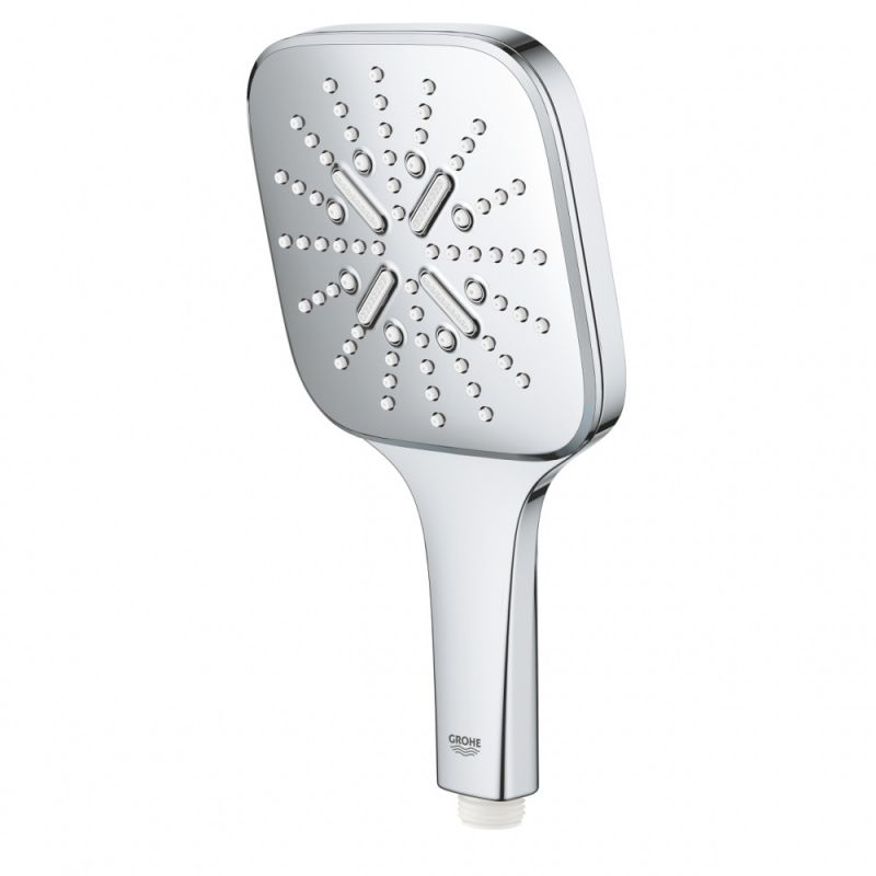 Ручной душ, Hansgrohe, Raindance Select E, диаметр лейки, мм-150, форма-прямоугольная, количество режимов-3, тип струи-RainAir, CaresseAir, Mix, цвет-хром Ручной душ, Hansgrohe, Raindance Select E, диаметр лейки, мм-150, форма-прямоугольная, количество режимов-3, тип струи-RainAir, CaresseAir, Mix, цвет-хром