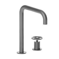 Fantini Fontane Bianche Смеситель для раковины, 2 отв., без донного клапана, излив 182мм, цвет: Matt Gun Metal PVD