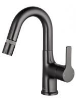 Смеситель для раковины с выдвижным изливом WONZON & WOGHAND, Темный графит (WW-FE01L212-BGG)