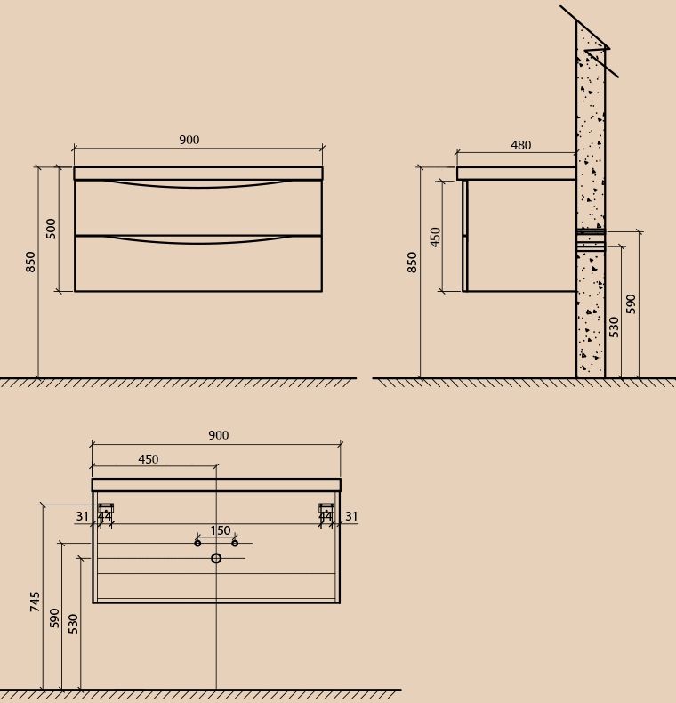 Тумба под раковину BelBagno Ancona-N 90 ANCONA-N-900-2C-SO-RW подвесная Rovere moro Тумба под раковину BelBagno Ancona-N 90 ANCONA-N-900-2C-SO-RW подвесная Rovere moro
