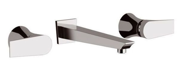 Daniel Diva, встраиваемый в стену двухрычажный смеситель для раковины (излив 18,4 см), цвет хром