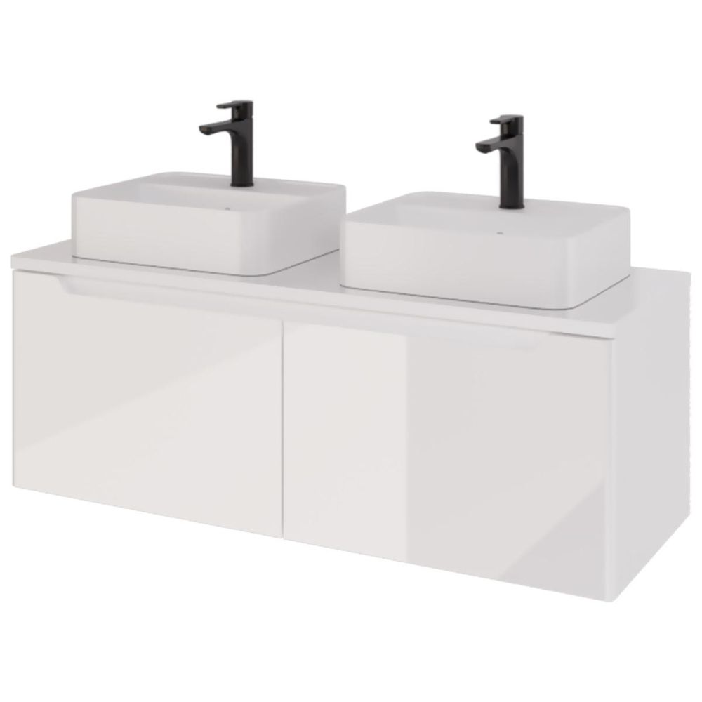 Тумба под раковину подвесная Dreja W 125 см, белый, артикул 99.9400