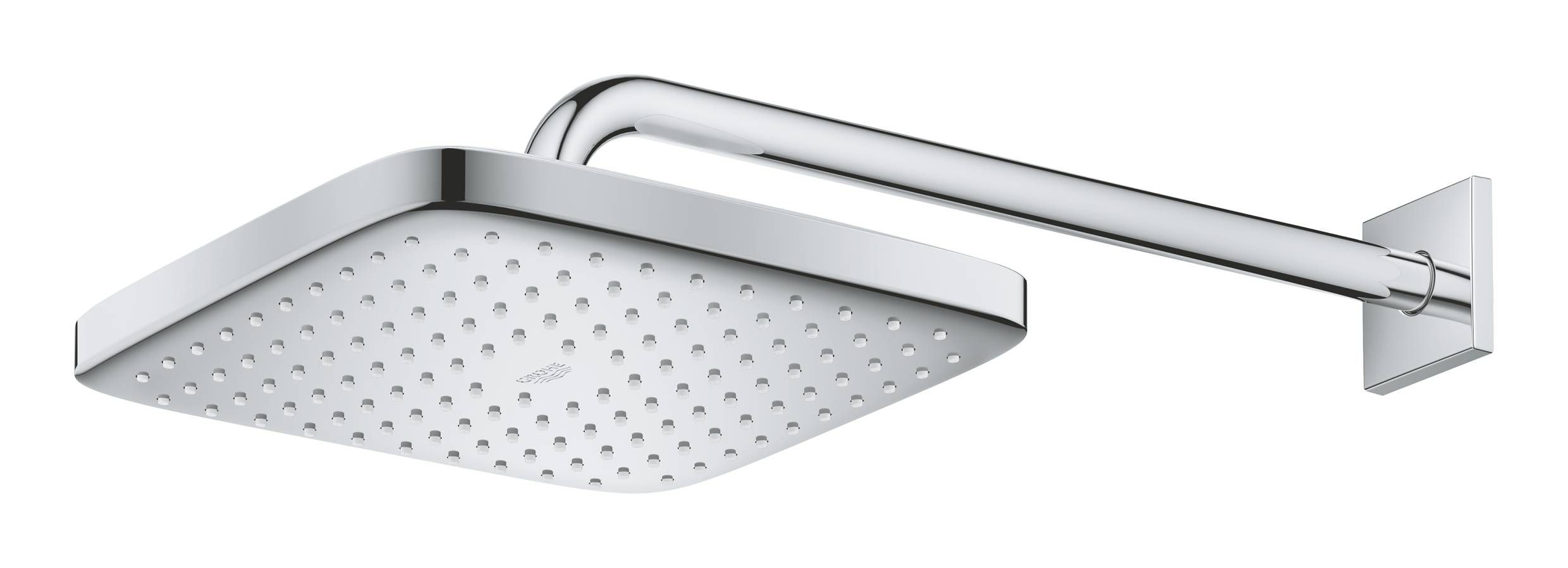 Верхний душ GROHE Tempesta CUBE 250, квадратный (низ-хром, верх-белый) + Душевой кронштейн 380 мм, хром (26687000) Верхний душ GROHE Tempesta CUBE 250, квадратный (низ-хром, верх-белый) + Душевой кронштейн 380 мм, хром (26687000)