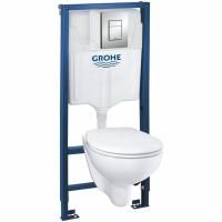 Комплект подвесной GROHE BAU CERAMIC 39586000 (инсталл. + унит.подв + сиденье + клавиша), шт Комплект подвесной GROHE BAU CERAMIC 39586000 (инсталл. + унит.подв + сиденье + клавиша), шт