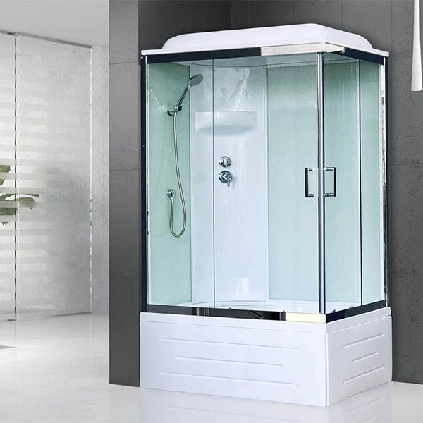 Душевая кабина Royal Bath BP 100х80 RB8100BP6-WT-CH-L стекло прозрачное задняя стенка Белая Душевая кабина Royal Bath BP 100х80 RB8100BP6-WT-CH-L стекло прозрачное задняя стенка Белая