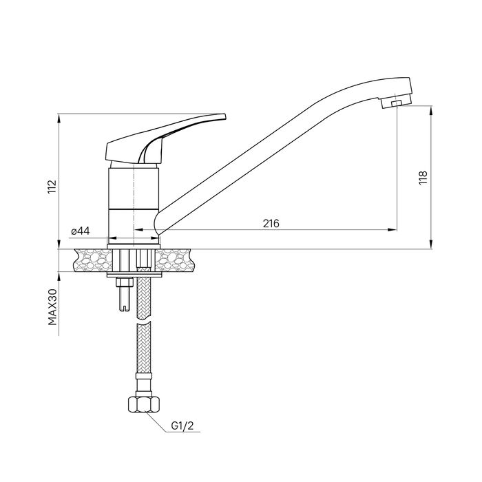 Смеситель для кухни Milardo Meal (M06SBR0M05), артикул M06SBR0M05