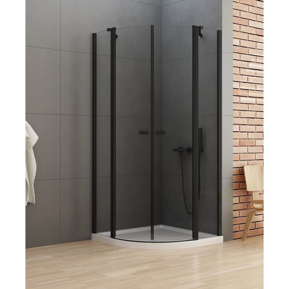 Душевое ограждение NEW TRENDY NEW SOLEO BLACK  90x90x195 K-0539 (черный)