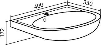 Умывальник Runo мебельный Sanita Mango 40 (00-00001179), артикул 00-00001179