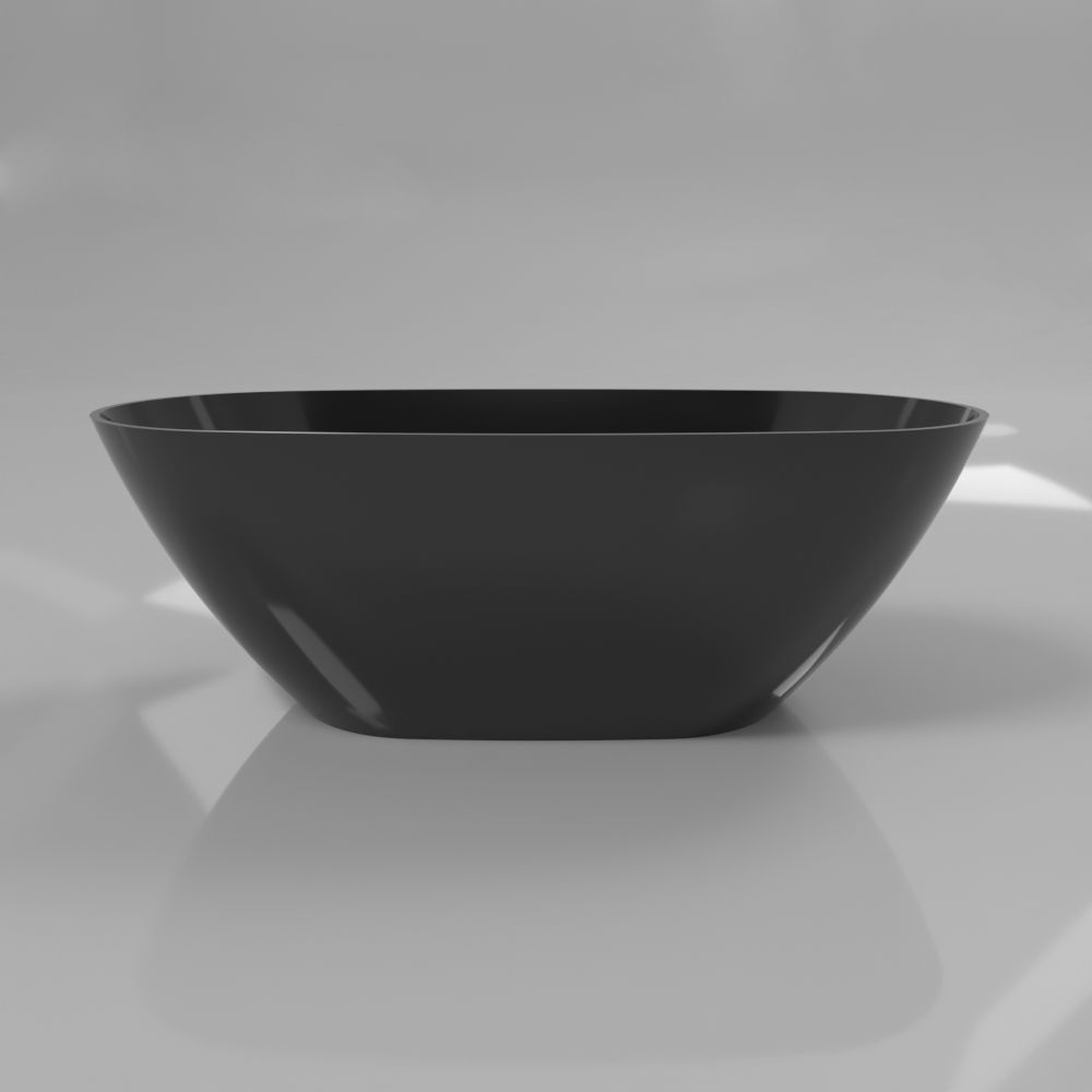 Ванна WHITECROSS Onyx D 160x75 (черный глянец) иск. камень