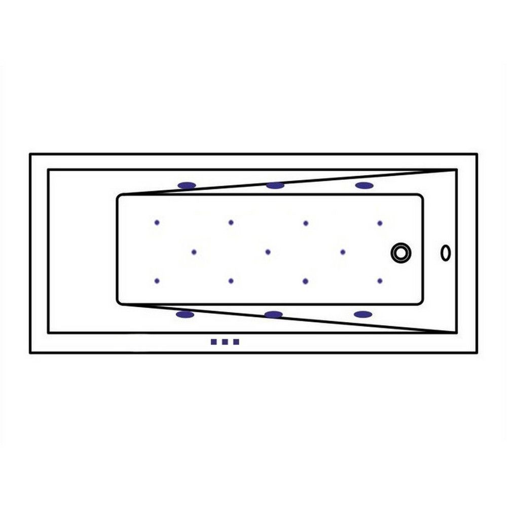 Ванна WHITECROSS Wave Slim 170x70 "RELAX" (бронза)