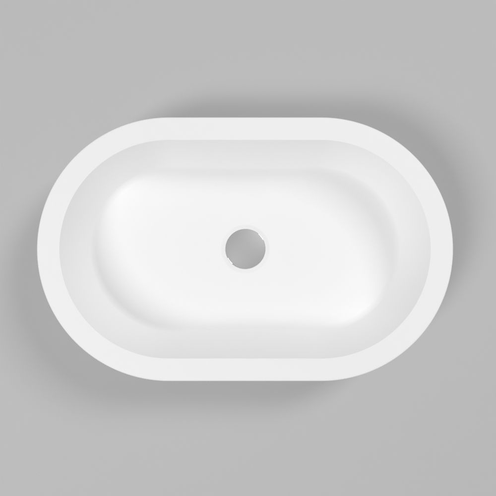 Умывальник WHITECROSS Malachite A 55x35 (белый мат) иск. камень