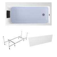 Комплект 4 в 1 Lavinia Boho Catani S2-371217PR, акриловая ванна 170x80 см (правый разворот), усиленный металлический каркас с монтажным набором, мягкий силиконовый подголовник, лицевой экран