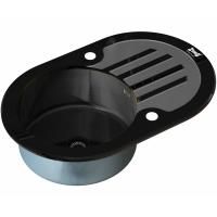 Кухонная мойка ZorG Glass GL-7851-OV-BLACK-GRAFIT Черный / Графит
