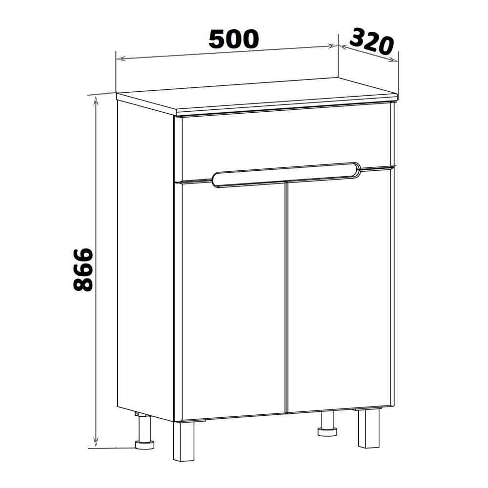 Полупенал Runo Парма 50 (00-00001050), артикул 00-00001050