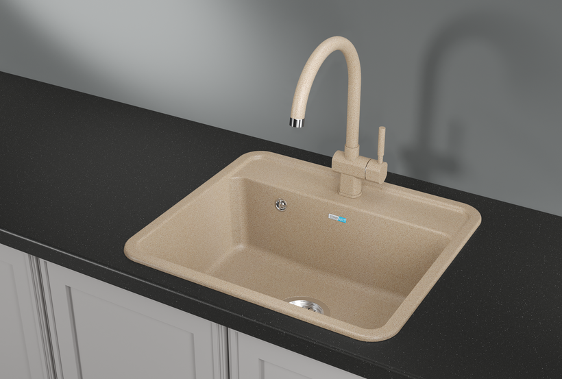 Кухонная мойка GRANULA Стандарт (5601, БЕЖЕВЫЙ), артикул 5601, БЕЖЕВЫЙ