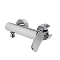 Смеситель для душа, Fima Carlo Frattini, Flo', тип открывания воды-однорычажный, тип регулирования воды-керамический картридж, монтаж-настенный, отверстия для монтажа-2, цвет-хром